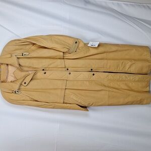 Vintage Preston & York Women’s S Chamois 100% Leather Long Trench Coat Duster